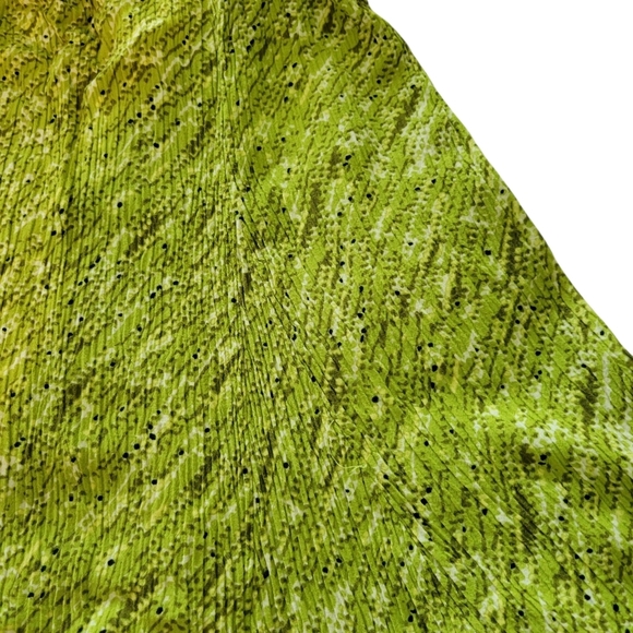 Womans Green & Black Skruncy Stretchy Swing Mini Skirt M - Picture 4 of 5